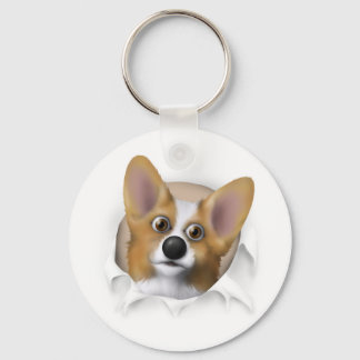 Welsh Corgi 1 Busting Out Keychain