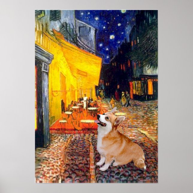 Welsh Corgi 7b  Pembroke  - Terrace Cafe Poster (Front)