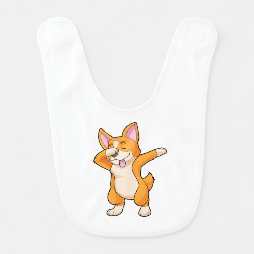 Welsh Corgi at Hip Hop Dance Dab Baby Bib