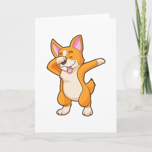 Welsh Corgi at Hip Hop Dance Dab Card