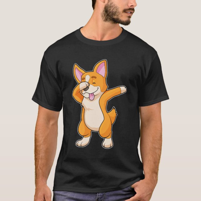 Welsh Corgi at Hip Hop Dance Dab T-Shirt (Front)