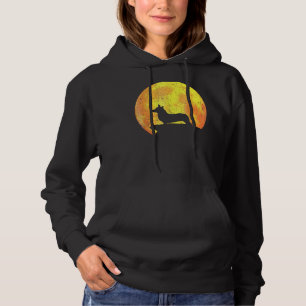 Welsh Corgi Cardigan Dog And Moon Halloween Costum Hoodie