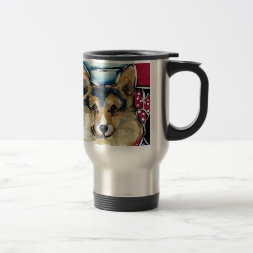 Welsh Corgi Cardigan Travel Mug