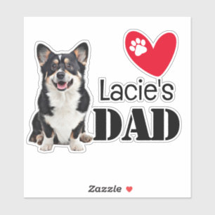 Welsh Corgi Dad Personalized Sticker