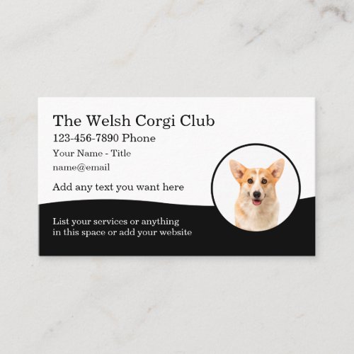 Welsh Corgi Dog Breed Theme Business Cards