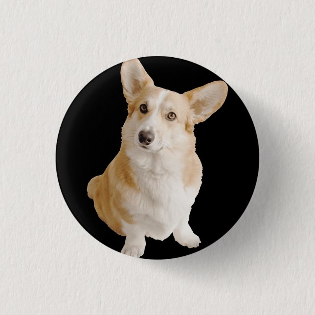 Welsh Corgi Dog  Button (Front)