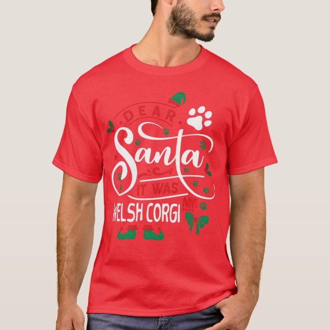 Welsh Corgi Dog Christmas Dog breed funny gift T-Shirt (Front)