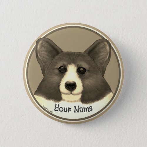 Welsh Corgi dog custom name Button