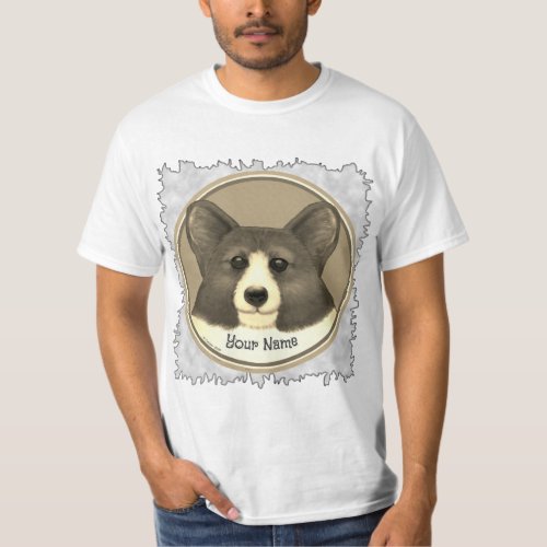 Welsh Corgi dog custom name T_Shirt