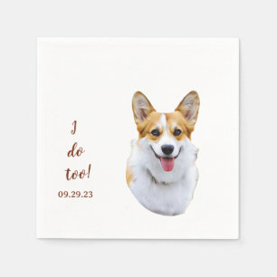 Welsh Corgi Dog Drawing Personalized I Do Too Napkins