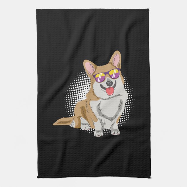 Welsh Corgi Dog Kitchen Towel (Vertical)