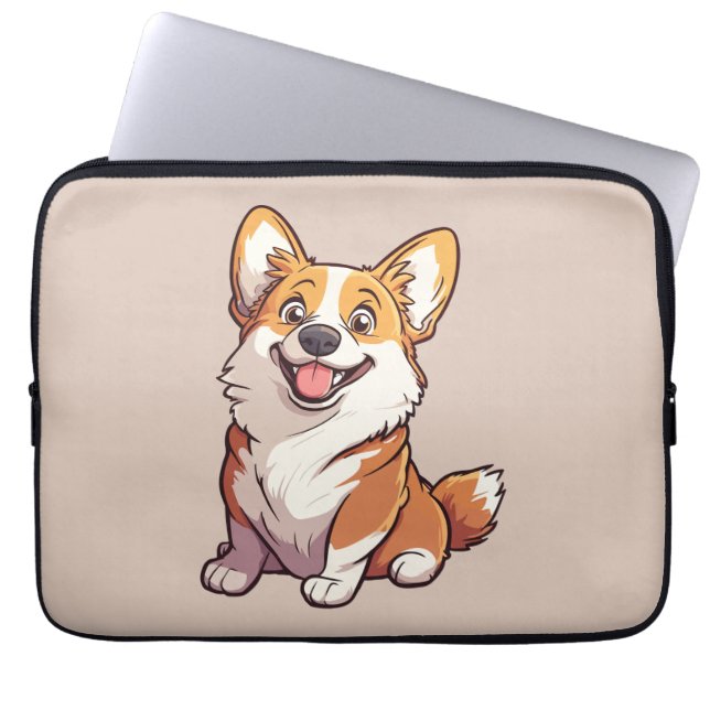 Welsh Corgi dog Mug Laptop Sleeve (Front)