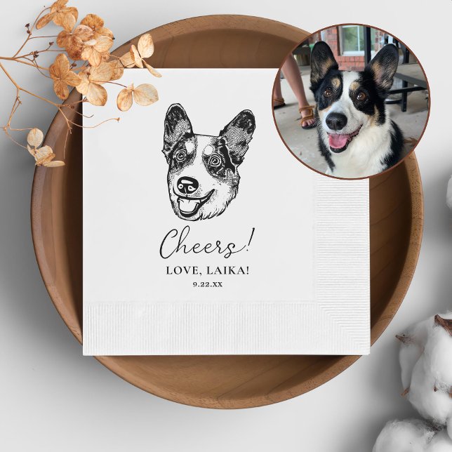 Welsh Corgi Dog Personalized Cheers Napkins (Creator Uploaded)