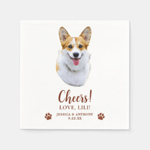 Welsh Corgi Dog Personalized Cheers Napkins