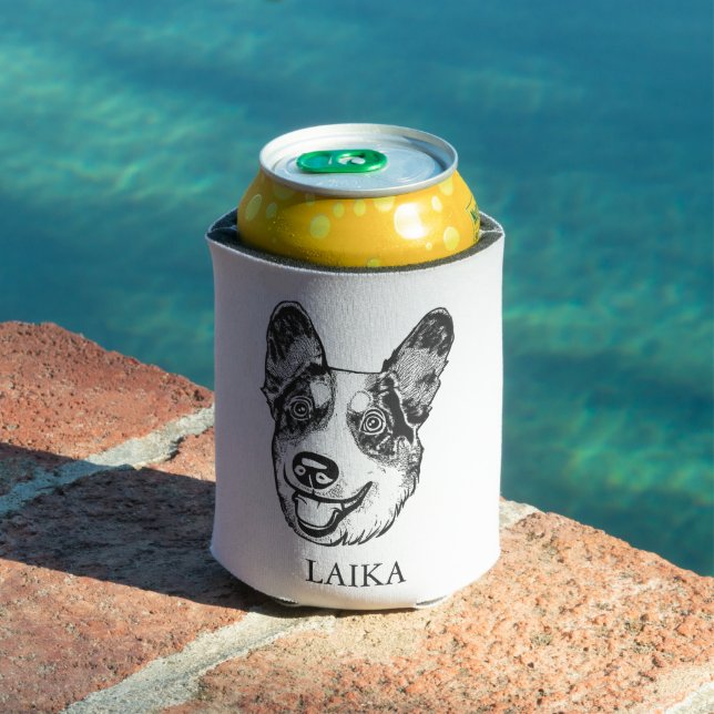 Welsh Corgi Dog Personalized Hand Drawing Can Cooler (In Situ Pool)