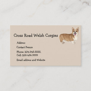 Welsh Corgi Dog Pet Animal Logo Business Card Ma