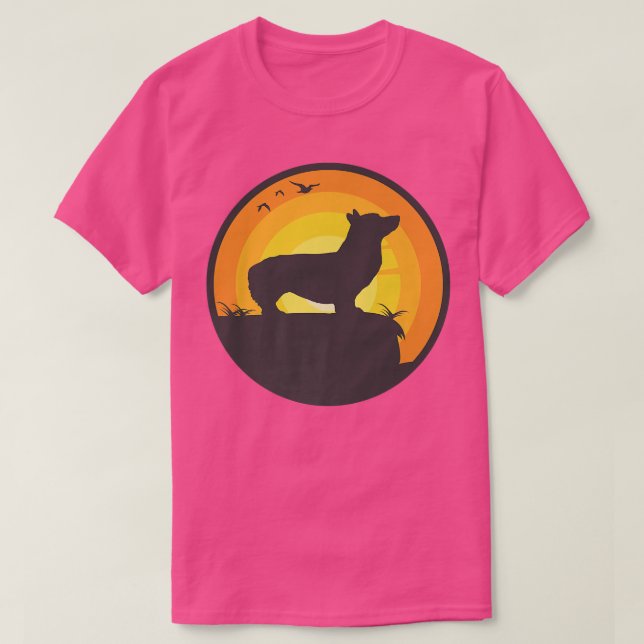 Welsh Corgi Dog Retro1587 T-Shirt (Design Front)
