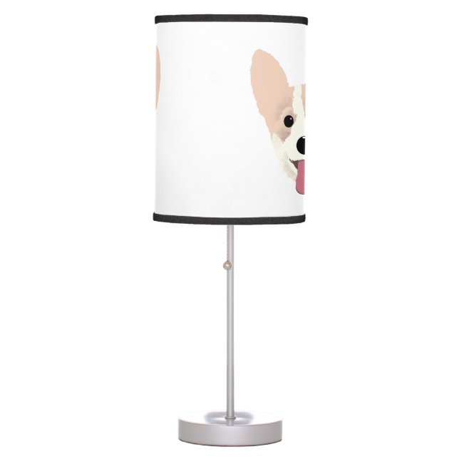 Welsh Corgi dog Table Lamp (Front)