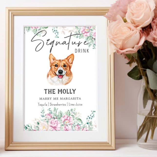 Welsh Corgi Dog Wedding Signature Drink Sign (Creator Uploaded)