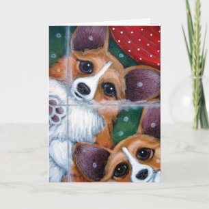WELSH CORGI DOGS HOLIDAY Card