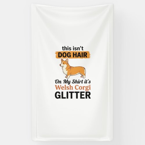 Welsh Corgi Glitter Funny Dog Lover T-Shirt Design Banner