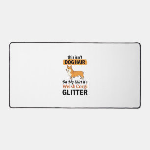 Welsh Corgi Glitter Funny Dog Lover T-Shirt Design Desk Mat