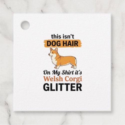 Welsh Corgi Glitter Funny Dog Lover T-Shirt Design Favor Tags