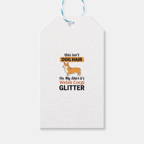 Welsh Corgi Glitter Funny Dog Lover T-Shirt Design Gift Tags