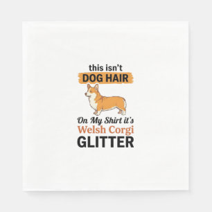 Welsh Corgi Glitter Funny Dog Lover T-Shirt Design Napkins