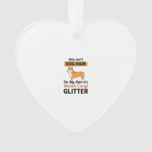 Welsh Corgi Glitter Funny Dog Lover T-Shirt Design Ornament