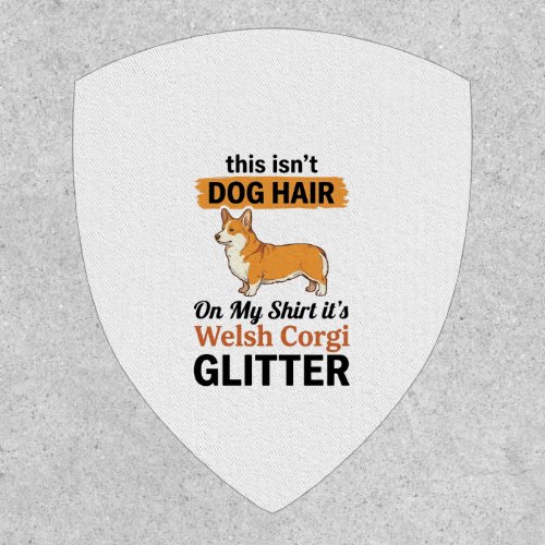 Welsh Corgi Glitter Funny Dog Lover T-Shirt Design Patch