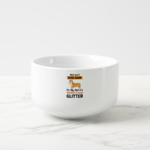 Welsh Corgi Glitter Funny Dog Lover T-Shirt Design Soup Mug