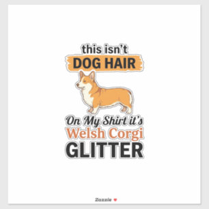 Welsh Corgi Glitter Funny Dog Lover T-Shirt Design Sticker