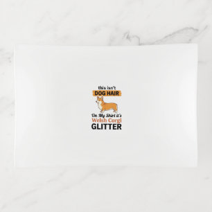 Welsh Corgi Glitter Funny Dog Lover T-Shirt Design Trinket Tray