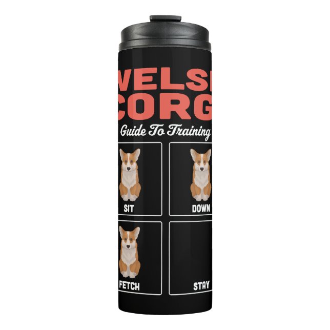 Welsh Corgi Guide To Training Thermal Tumbler (Front)
