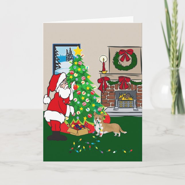 welsh corgi holiday card (Front)
