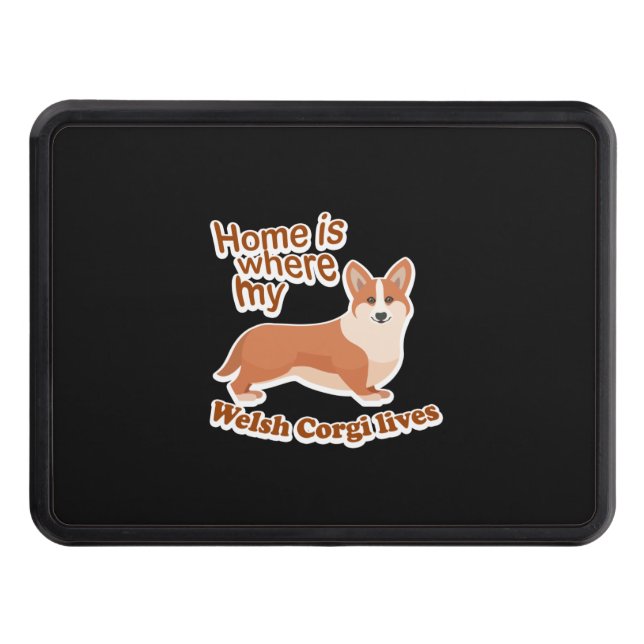 Welsh Corgi Home Hitch Cover (Front)
