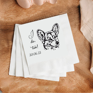 Welsh Corgi I Do Too Dog Custom Cocktail Napkin