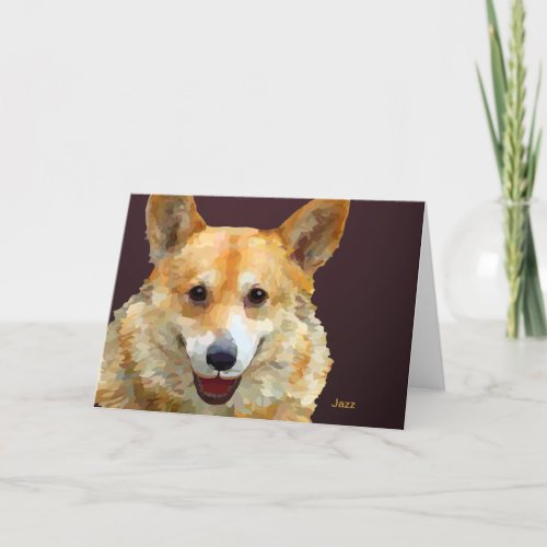 Welsh Corgi Jazz Fences For Fido Thank You Card