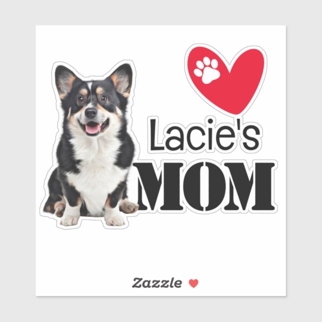 Welsh Corgi Mom Personalized Sticker (Sheet)