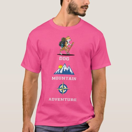 Welsh Corgi Mountain Hiking Camping Climb Adventur T_Shirt