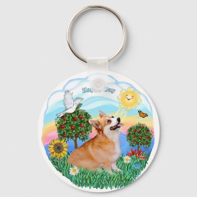 Welsh Corgi (Pembroke 7b) Keychain (Front)