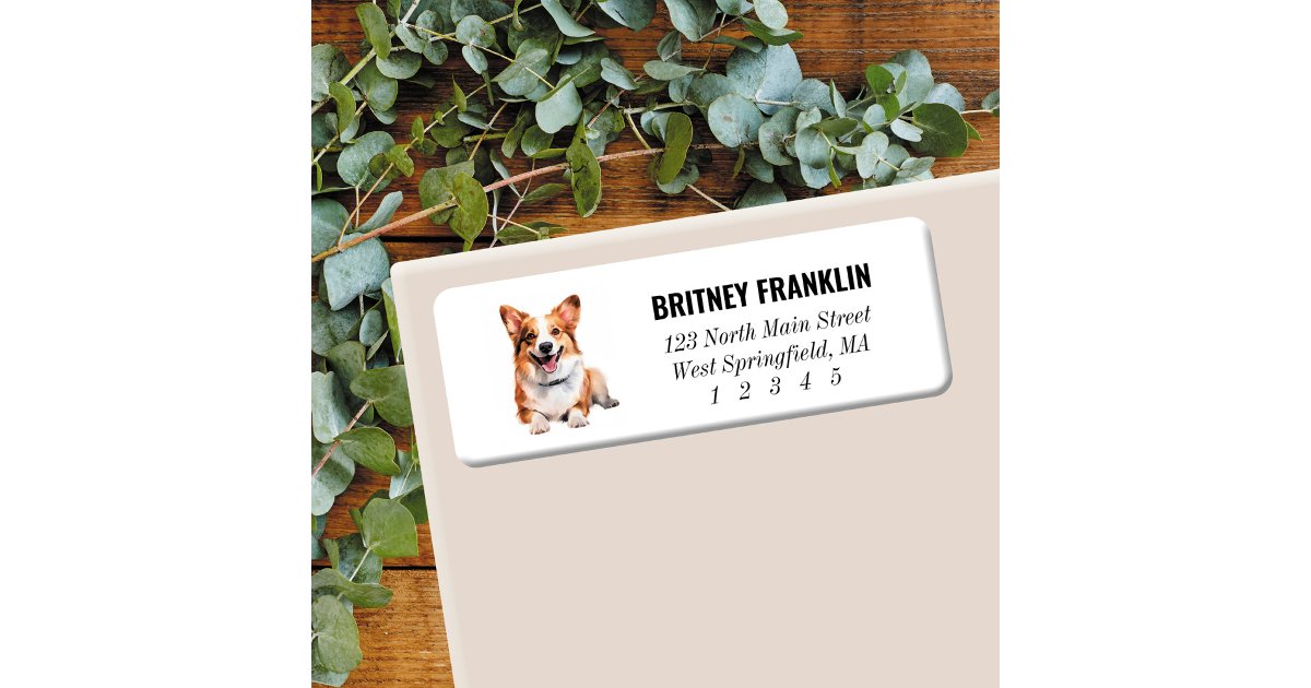 Welsh Corgi Return Address Labels | Zazzle