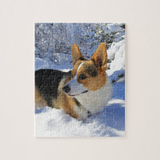 Welsh Corgi Snow Day Jigsaw Puzzle