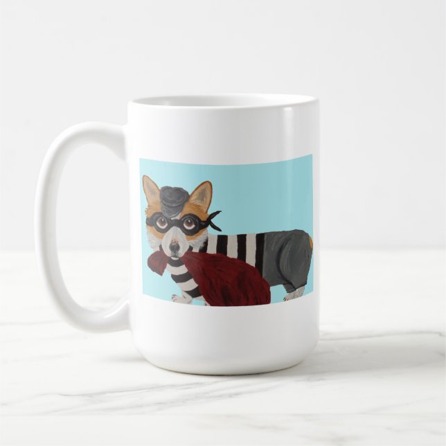  Welsh Corgi Treat Thief Burglar Mug (Left)