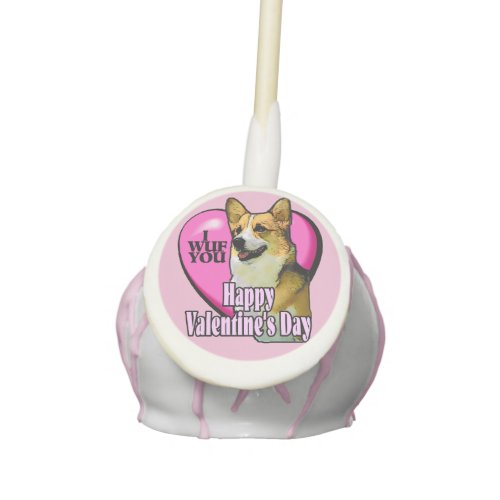 Welsh Corgi Valentines Day  Cake Pops