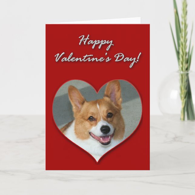 Welsh Corgi Valentines Day Card (Front)
