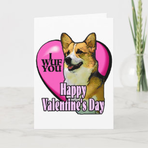 Welsh Corgi Valentine's Day Holiday Card