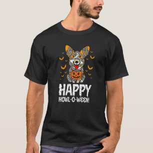 Welsh Corgi Witch Happy Howl O Ween Halloween Dog T-Shirt