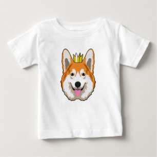 Welsh Corgi with Crown Baby T-Shirt